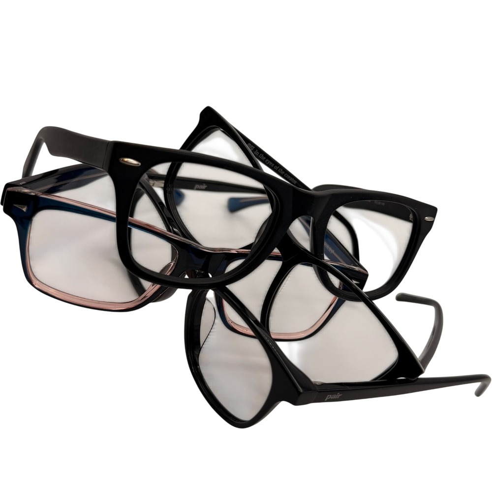 Muse Zenni Women Eyewear Bundle Black Blue Pink Frames Lot Eyeglasses Preppy